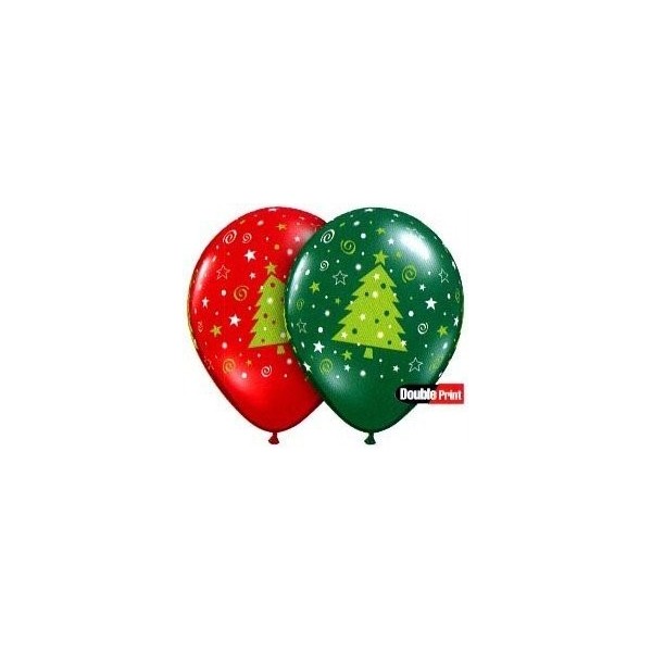 Christmas Trees Swirls Holiday Balloons